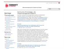 Tablet Screenshot of community-of-knowledge.de